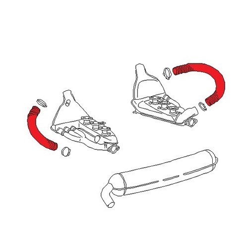 Luchtkanaal voor Porsche 911 en 930 in 380 x 60 mm - RS15400