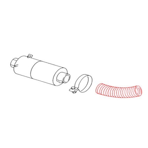 Conduite d'air pour Porsche 356 A, B et C (1955-1965) - RS15406