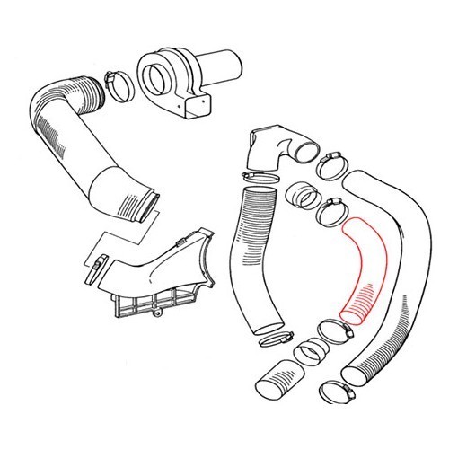 Conduite d'air pour Porsche 911 en 720 x 50 mm - RS15411