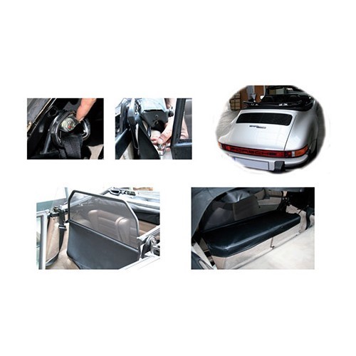 Wind deflector, mesh windstop for Porsche 911 from 1974 to 1989 and 964 with electric roof - RS16520