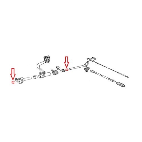 Pedaalring voor Porsche 911, 912, 930 en 914 - RS17703