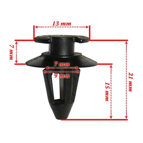 Türverkleidungsclip TOPRAN für Porsche 911, 912, 930, 964, 944, 928 - RS25001