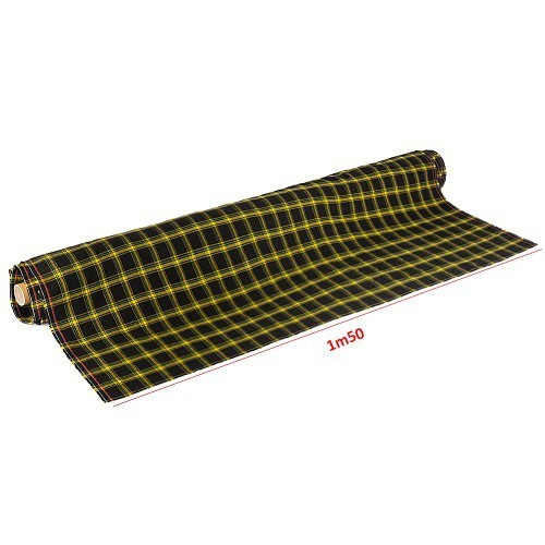 Tecido amarelo tartan para assentos Porsche 924 - RS25725