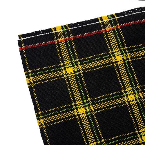  Tecido amarelo tartan para assentos Porsche 924 - RS25725 