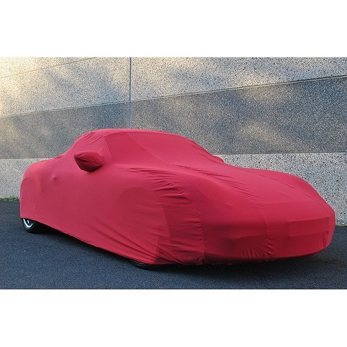  Housse Coverlux en Jersey sur-mesure pour Porsche 986 Boxster (1997-2004) - Rouge - RS38043 