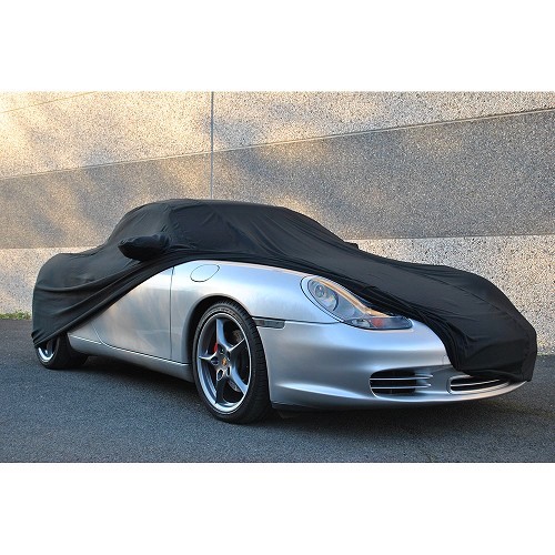  Housse Coverlux en Jersey sur-mesure pour Porsche 986 Boxster (1997-2004) - Noir - RS38044 