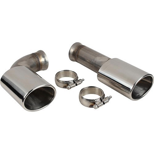 Stainless steel DANSK "sport" exhaust system for Porsche 911 type 964 Carrera (1989-1994) - twin tailpipes - RS64044