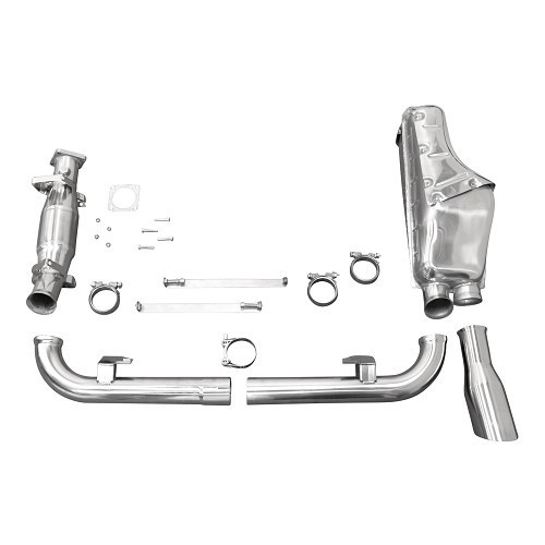  Sistema di scarico dopo gli scambiatori di calore in acciaio inox DANSK "Ultrasport Tube Cup" per Porsche 911 tipo 964 Carrera (1989-1994) - terminale singolo - RS64046 