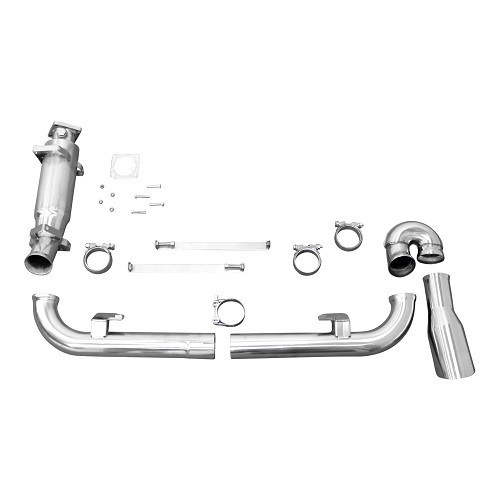  Ligne d'échappement après échangeurs en inox DANSK "Ultrasport Tube Cup & G-Pipe" pour Porsche 911 type 964 Carrera (1989-1994) - simple sortie - RS64048 