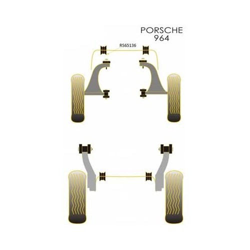 2 Silentblocs POWERFLEX Black Series barre stabilisatrice avant Porsche 993 - 21 mm - RS65136