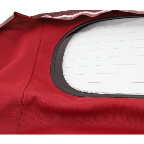 Capote en Alpaga Mohair avec lunette en verre pour Porsche Boxster type 986 phase 2 - Bordeaux - RS86000