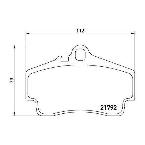 Pastilhas de travão traseiro ATE para Porsche 997-1 C2 e C4 - RS90016