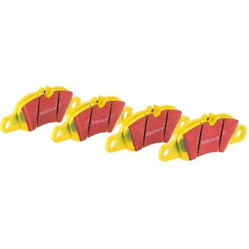  Plaquettes de frein avant EBC jaunes pour Porsche 981 Cayman (2012-2015) - RS90731 