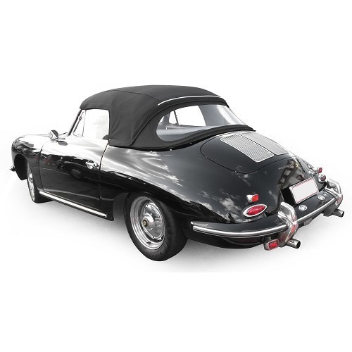  Sonnenland Alpaca soft top voor Porsche 356 B T6 en C Cabriolet (1962-1965) - Zwart - RS91328 