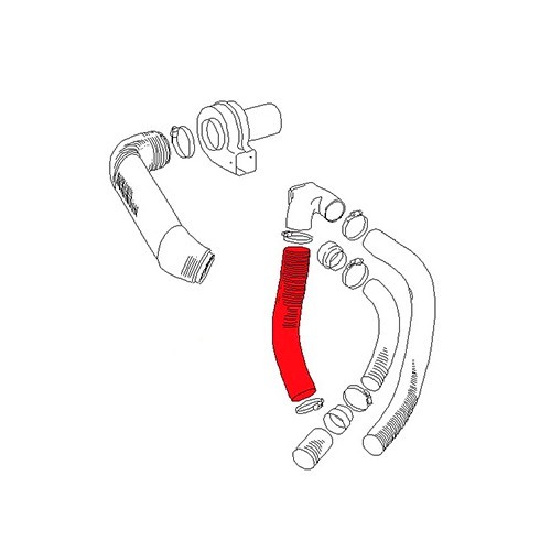  Heater hose for Porsche 914-6 (1970-1972) - 458 x 60 - RS91683-1 