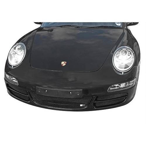 Grelhas de pára-choques dianteiras pretas ZUNSPORT para Porsche 997 (2005-2008) - RS91749