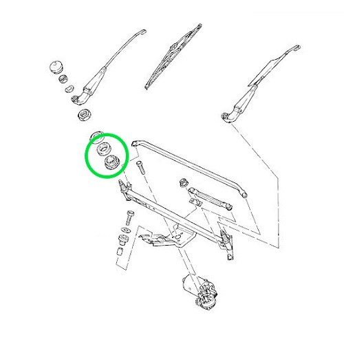  Selos de braço limpador para Porsche 944 (1985-1991) - RS91879 