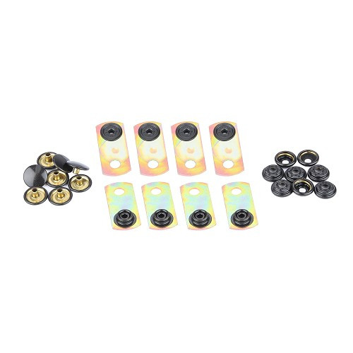  Kit de 8 fixations de tapis pour Porsche 911 type F, G et 912 (1965-1989) - RS91918 