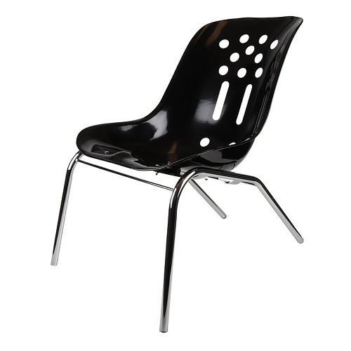  Recliner Chair Porsche 356 Speedster - Black on chrome frame - RS91922 