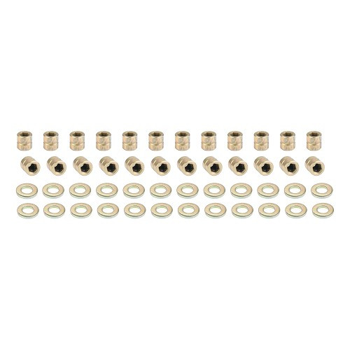  Kit of 24 cylinder head nuts and washers for Porsche 914-6 (1970-1972) - RS91953 