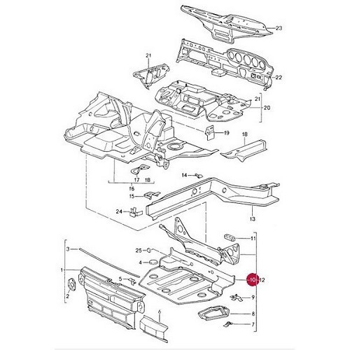 Reservewielbak voor Porsche 964 (1989-1994) - RS92049