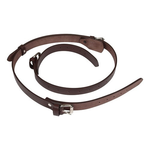  Brown leather straps for Porsche 356 Pre-A, A, B and C luggage racks (1950-1965) - RS92090 