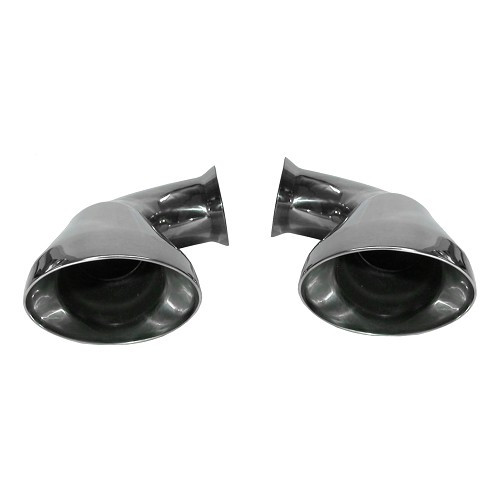  Puntas de derivación para silenciadores de escape DANSK en acero inoxidable cromado para Porsche 911 tipo 993 Turbo (1995-1998) - RS92230 