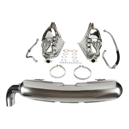  DANSK stainless steel exhaust system with single tailpipe for Porsche 911 type G (1984-1989) - "Free-flow" conversion  - RS92241 