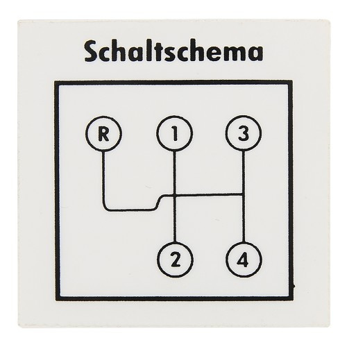  Schaltaufkleber auf der Windschutzscheibe für Porsche 356 B und C (1960-1965) - RS92260 