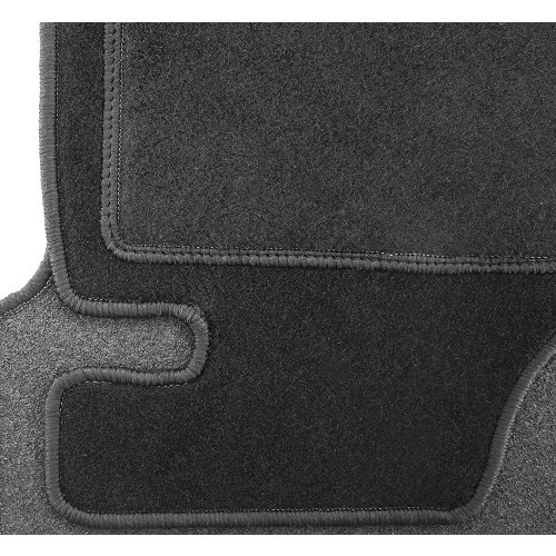 Black interior floor mats for Porsche 911 type G Targa and Cabriolet (1974-1989) - RS92420