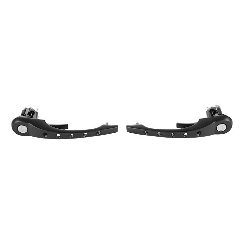 Pair of black drilled door handles for Porsche 911 type G (1978-1989) - with central locking system - RS92430