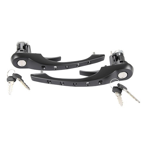  Paire de poignées de porte percées noires pour Porsche 911 type 964 (1989-1994) - RS92431 