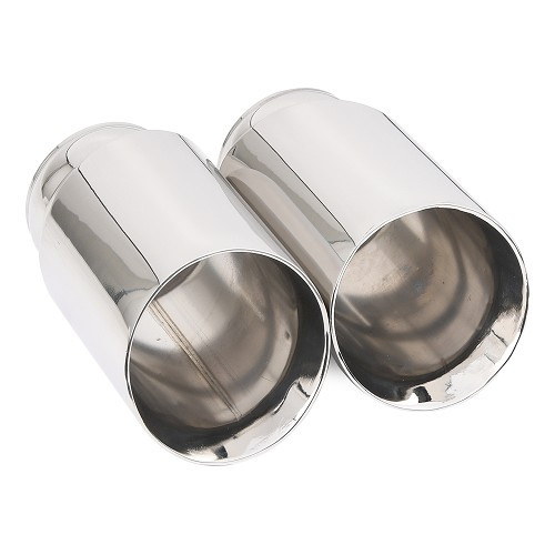 DANSK "GT3 style" sports exhaust silencer in polished stainless steel for Porsche 911 type G (1984-1989) - RS92448