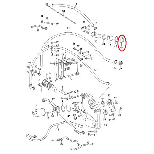 Öleinfüllstutzen-Dichtung für Porsche 911 Typ F (1965-1971) - RS92967