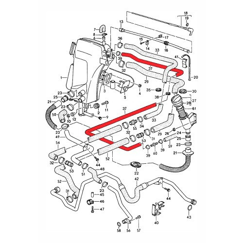 Ölfilterschlauch an Ölplane für Porsche 911 Typ 993 (1994-1995) - RS93003