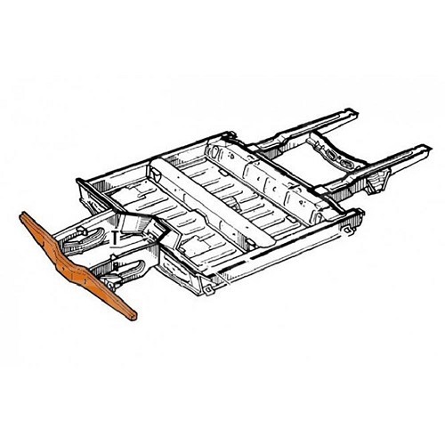 Traverse avant sans trous pour Renault 4 (09/1970-01/1994) - RT10078