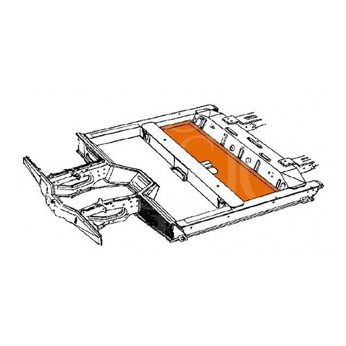 Suelo trasero para Renault 4 - revestimiento interior - RT10108