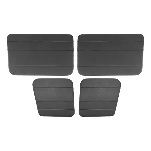  Set di 4 pannelli porta per Renault 4 (10/1961-12/1993) - similpelle nera - RT20020 