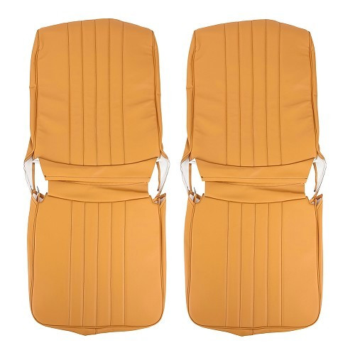 Set of front and rear seat covers for Renault 4 (10/1961-01/1978) - Camel - RT20028