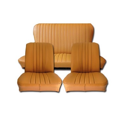 Set of front and rear seat covers for Renault 4 (10/1961-01/1978) - Camel