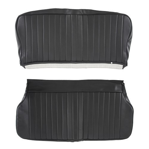 Set of front and rear seat covers for Renault 4 (10/1961-01/1978) - black leatherette - RT20032