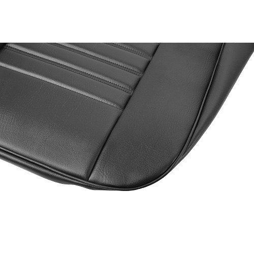  Fundas de asientos delanteros para Renault 4 (01/1978-12/1992) - cuero artificial negro - RT20040-2 