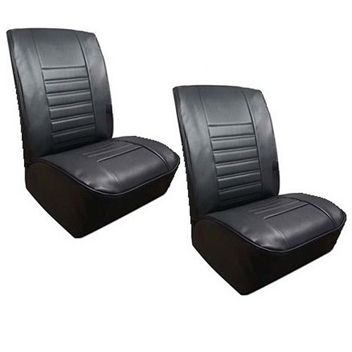 Front seat covers for Renault 4 (01/1978-12/1992) - black leatherette