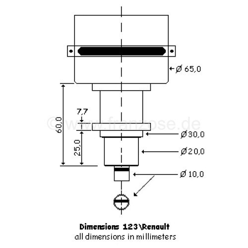 Elektronische ontsteking zonder vacuüm voor Renault 4 (10/1961-12/1987)- Billancourt - RT40014