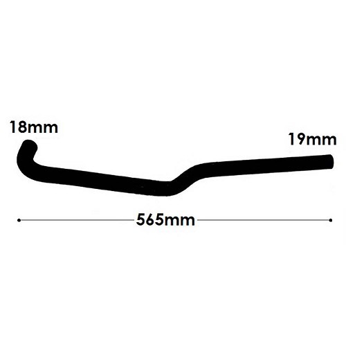 Tuyau de chauffage pour Renault 4 - 18-19mm - RT40388