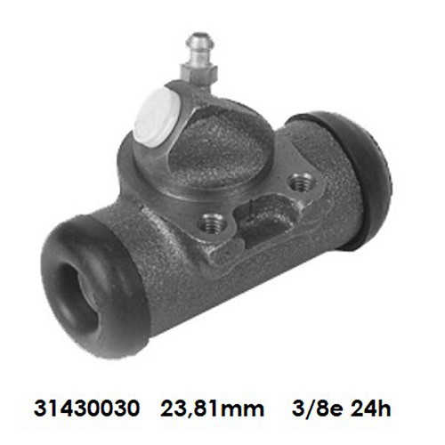 Wielcilinder rechtsvoor type BENDIX voor Renault 4 (07/1966-07/1982) - 23,8 mm - RT60012