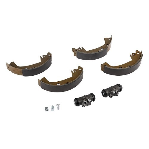 Kit completo di riparazione della ganascia anteriore per Renault 4 tamburi (04/1968-07/1986) - 228 mm