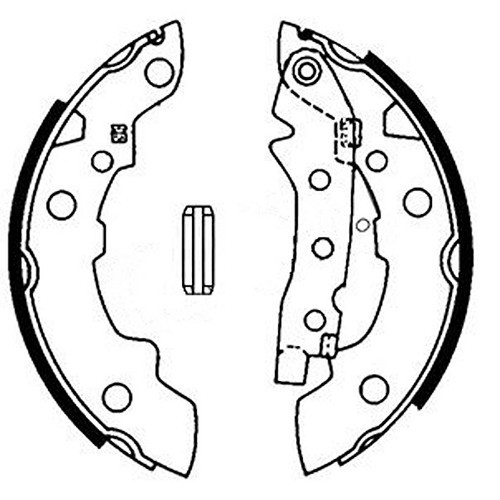  Bremsbacken vorne Typ LUCAS-GIRLING für Renault 4 (07/1979-12/1992) - 180 mm - RT60078 