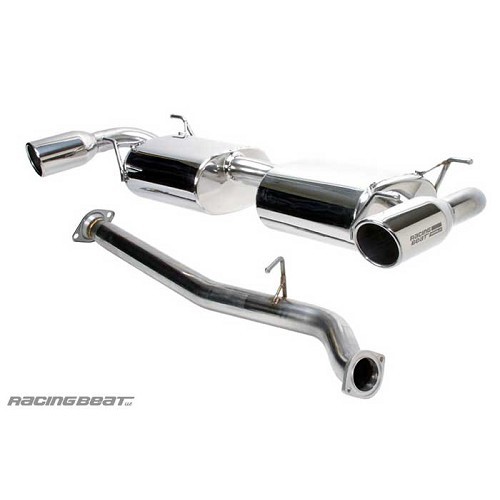  Linha 2 saídas de aço inoxidável RACING BEAT para Mazda RX8 SE (2003-2008) - RX01420 