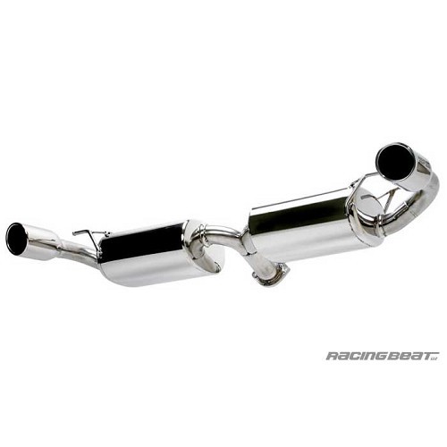 Stainless steel RACING BEAT twin exhaust line for Mazda RX8 R3 (2009-2013) - RX01422